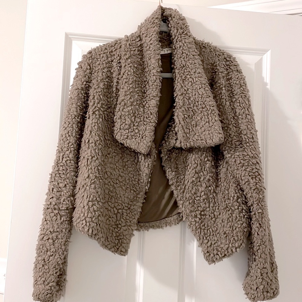 Molly Green teddy jacket brown size small